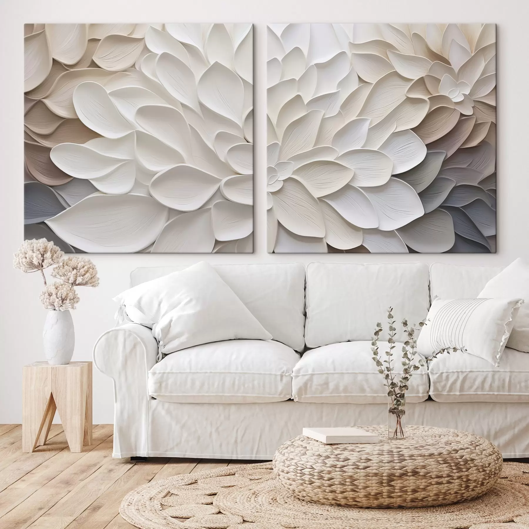 Wandbilder Abstrakte Blütenblätter – Nachahmung eines Gemäldes m30296