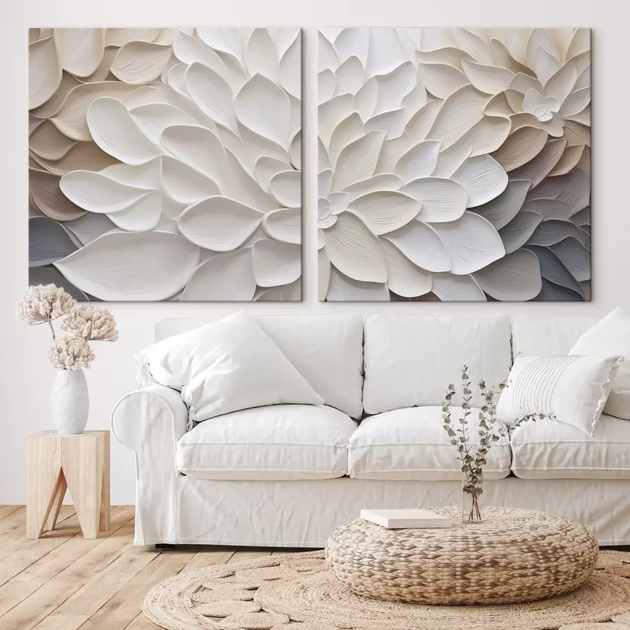 Wandbilder Abstrakte Blütenblätter – Nachahmung eines Gemäldes m30296