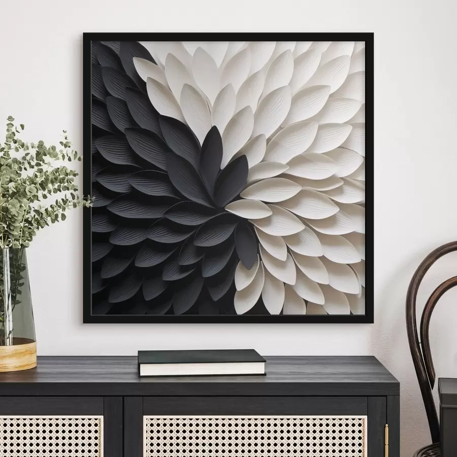 Fototapete Kontrastierende helle und dunkle Blütenblätter in Blütenform f48604