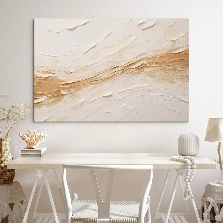 Wandbilder Leichte Textur mit Pinselstrichen und beigen Farbverläufen s48616