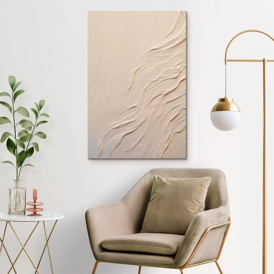 Wandbilder Abstrakte Farbstruktur mit fließenden, wellenförmigen Linien s48624