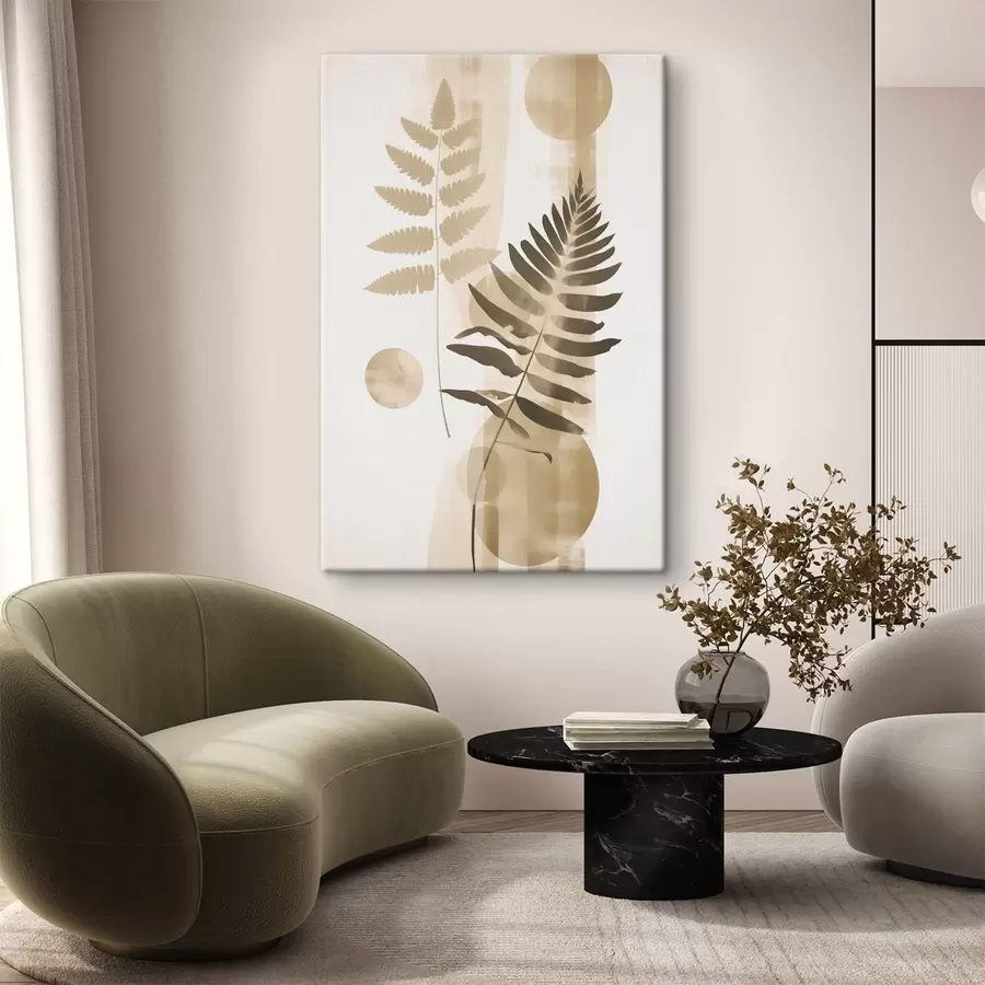 Wandbilder Eine Abstraktion mit Blattzweigen s48663
