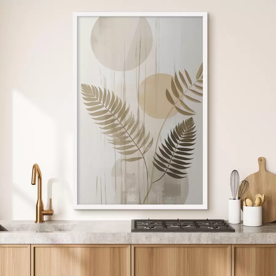 Fototapete Eine Abstraktion mit Blattzweigen f48662