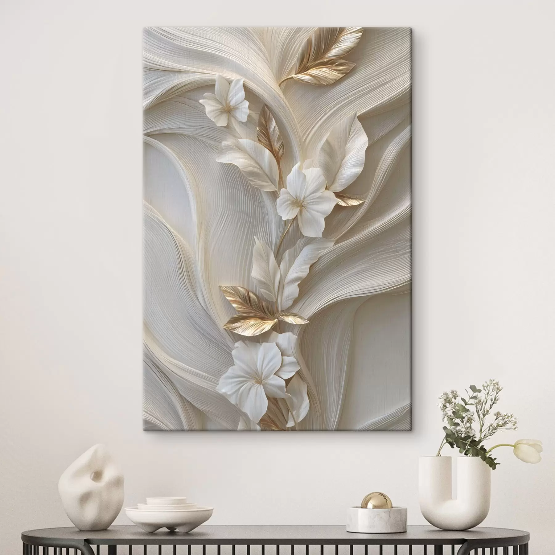 Wandbilder eine exquisite Nachbildung dreidimensionaler Blätter, Texturen und Blumen s48787