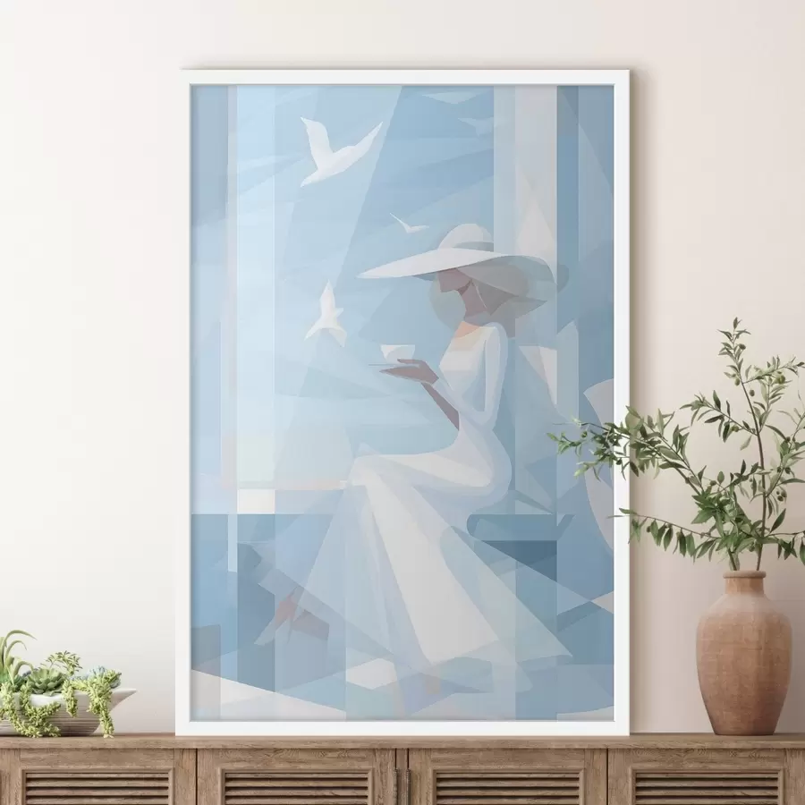 Fototapete Morgendlicher Kaffee am Meer f48792