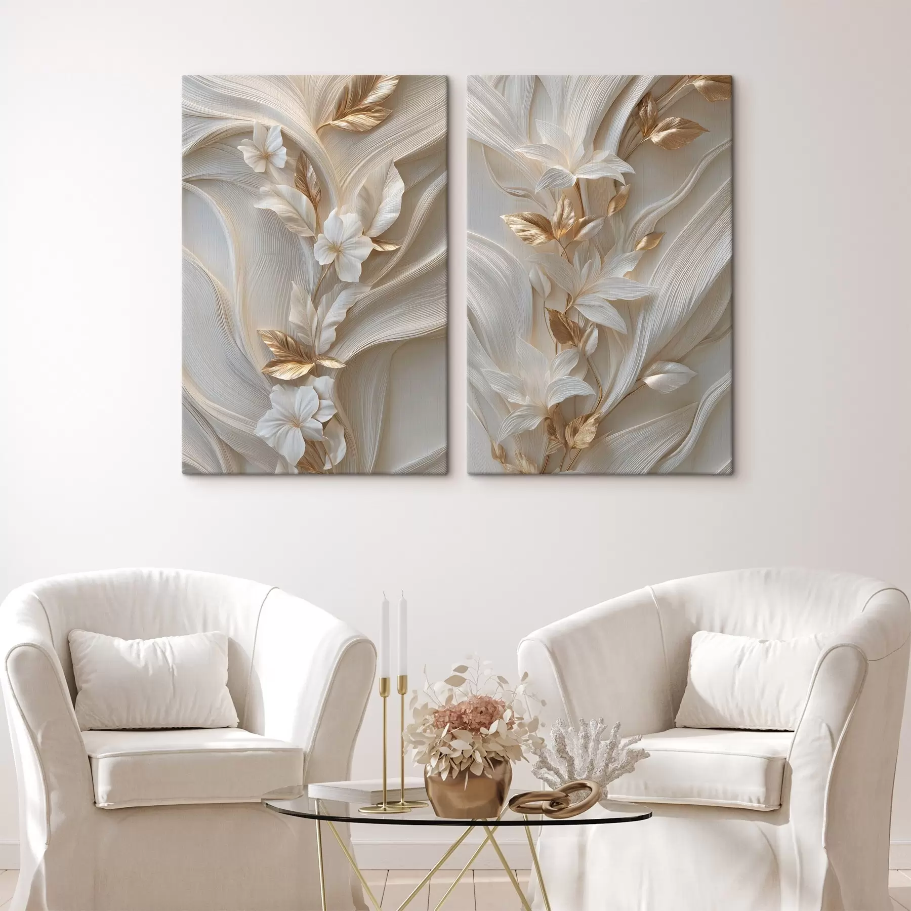 Wandbilder eine exquisite Nachbildung dreidimensionaler Blätter, Texturen und Blumen m30334