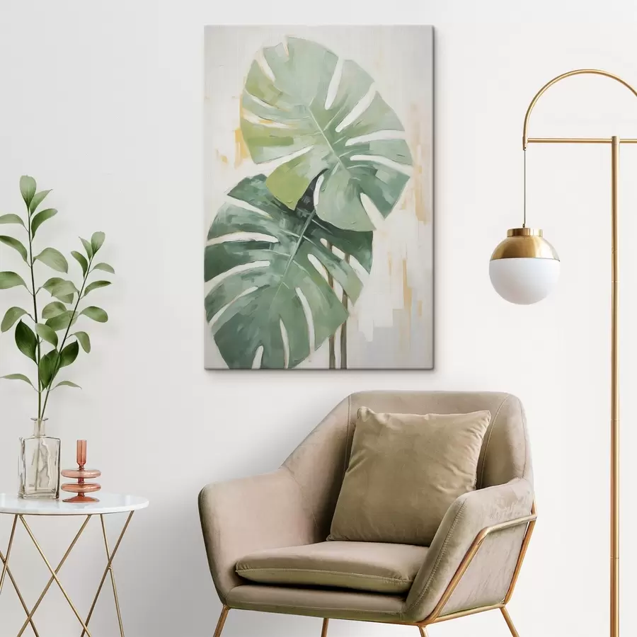 Wandbilder Tropische Blätter Nachahmung Malerei s48763