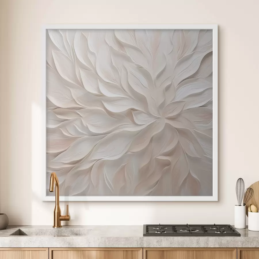 Fototapete Abstrakte Blütenblätter – Nachahmung eines Gemäldes f48759