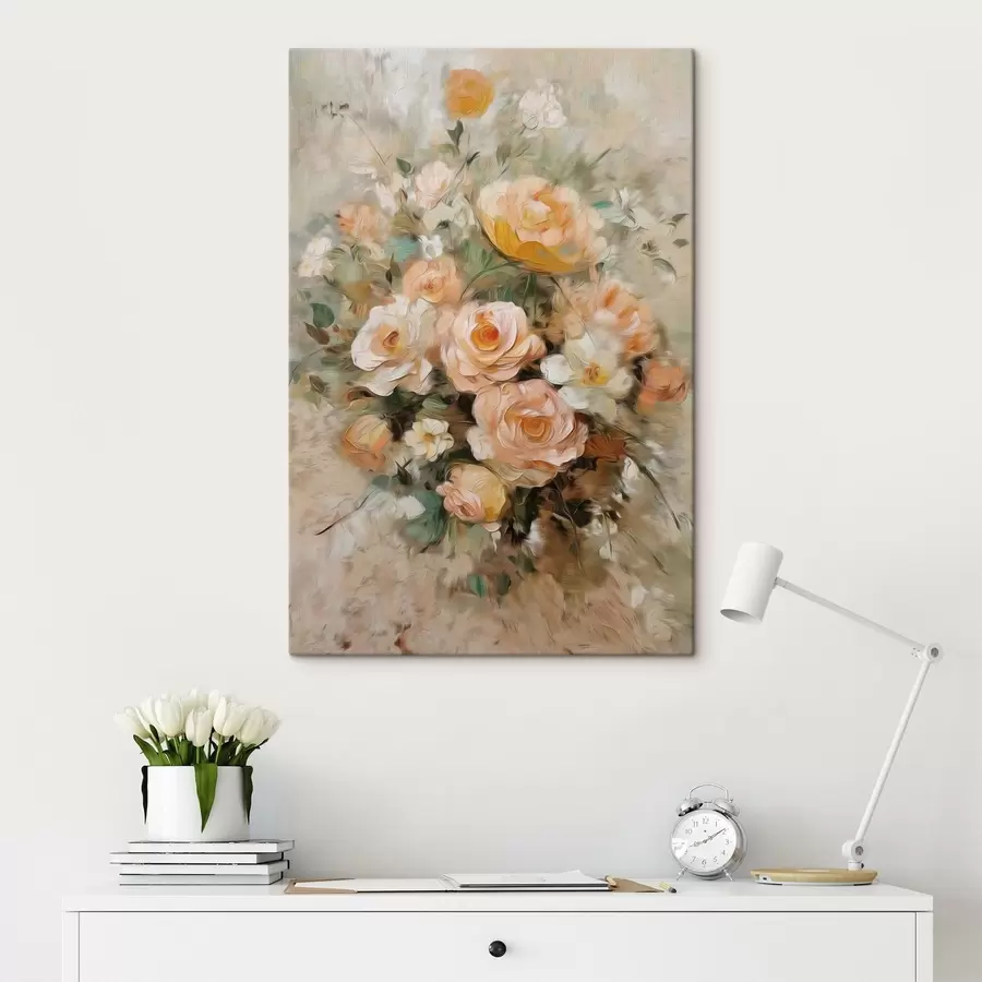 Wandbilder Blumen im Ölgemälde-Stil s48944
