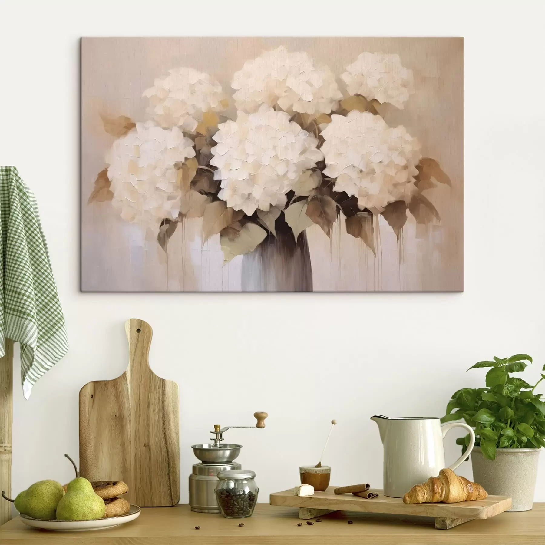 Wandbilder Hortensie im Vintage-Stil s48945