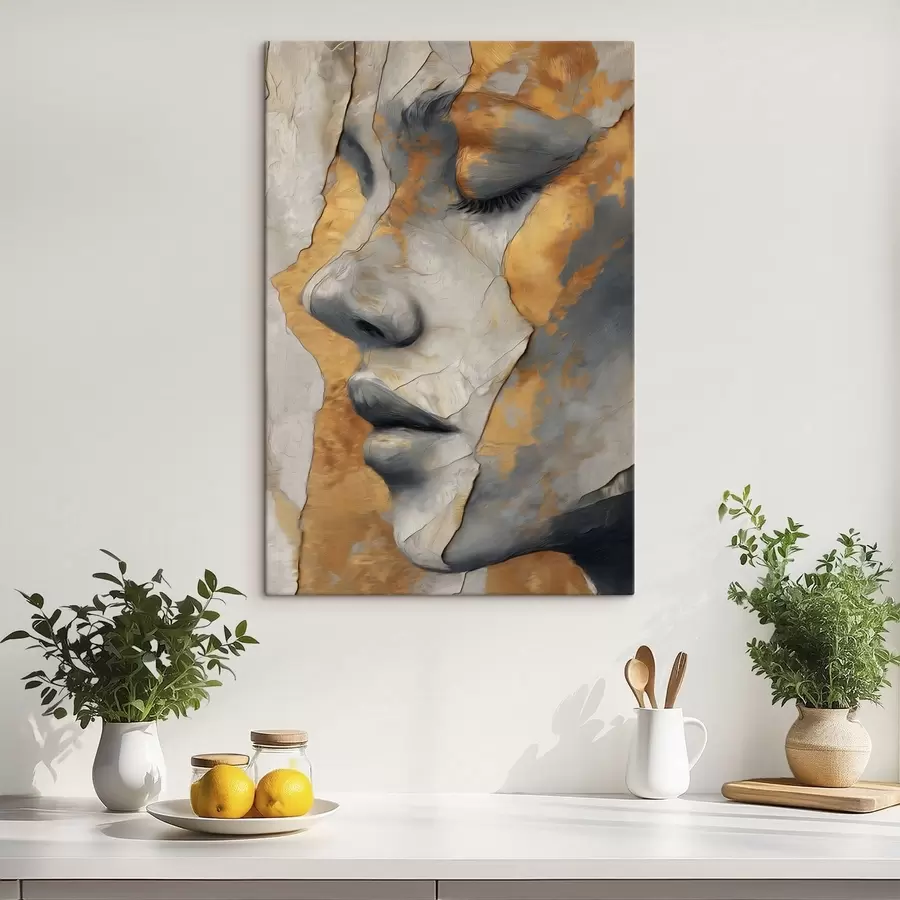 Wandbilder Abstraktes Porträt eines Gesichts s48951