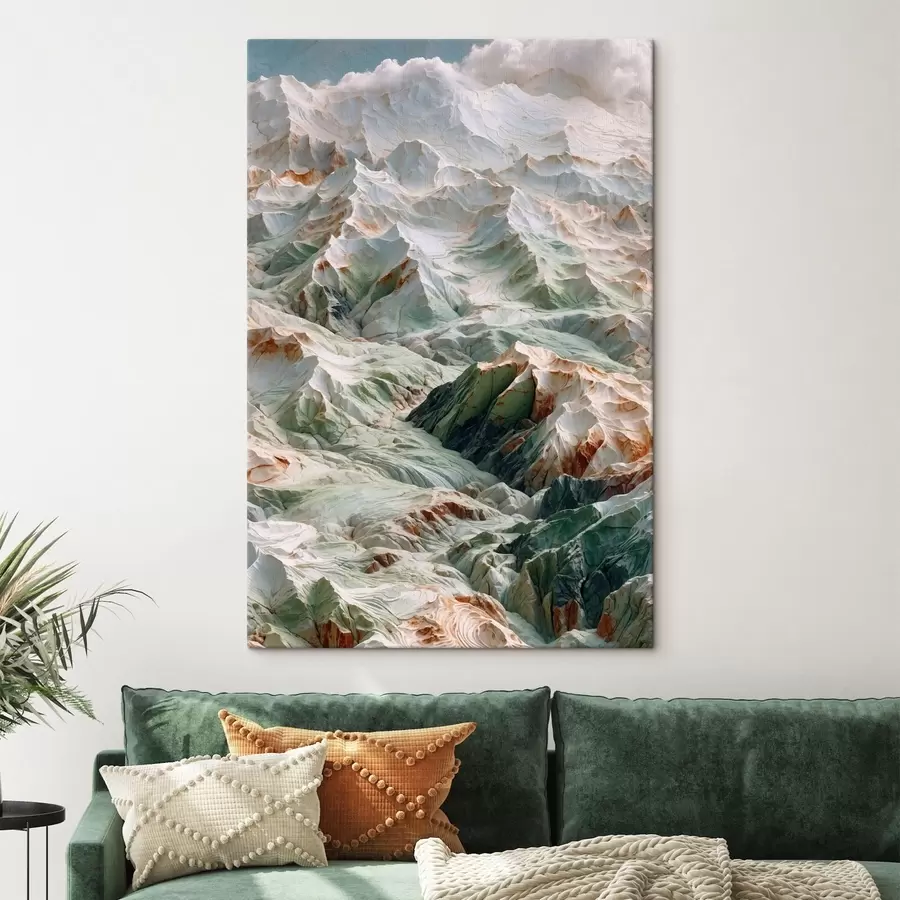 Wandbilder Abstraktes Bergrelief in hellen Farbtönen s48828