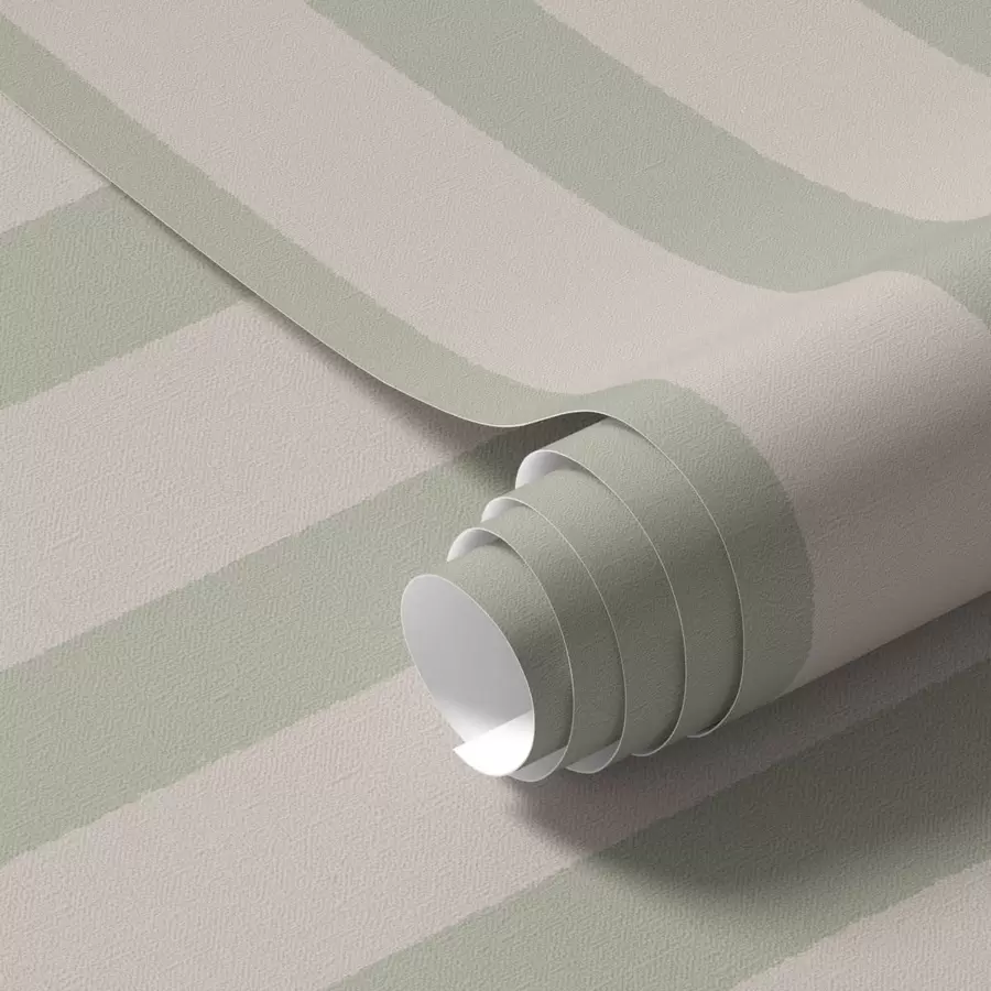 Fototapete Grüne und beige vertikale Streifen a01180