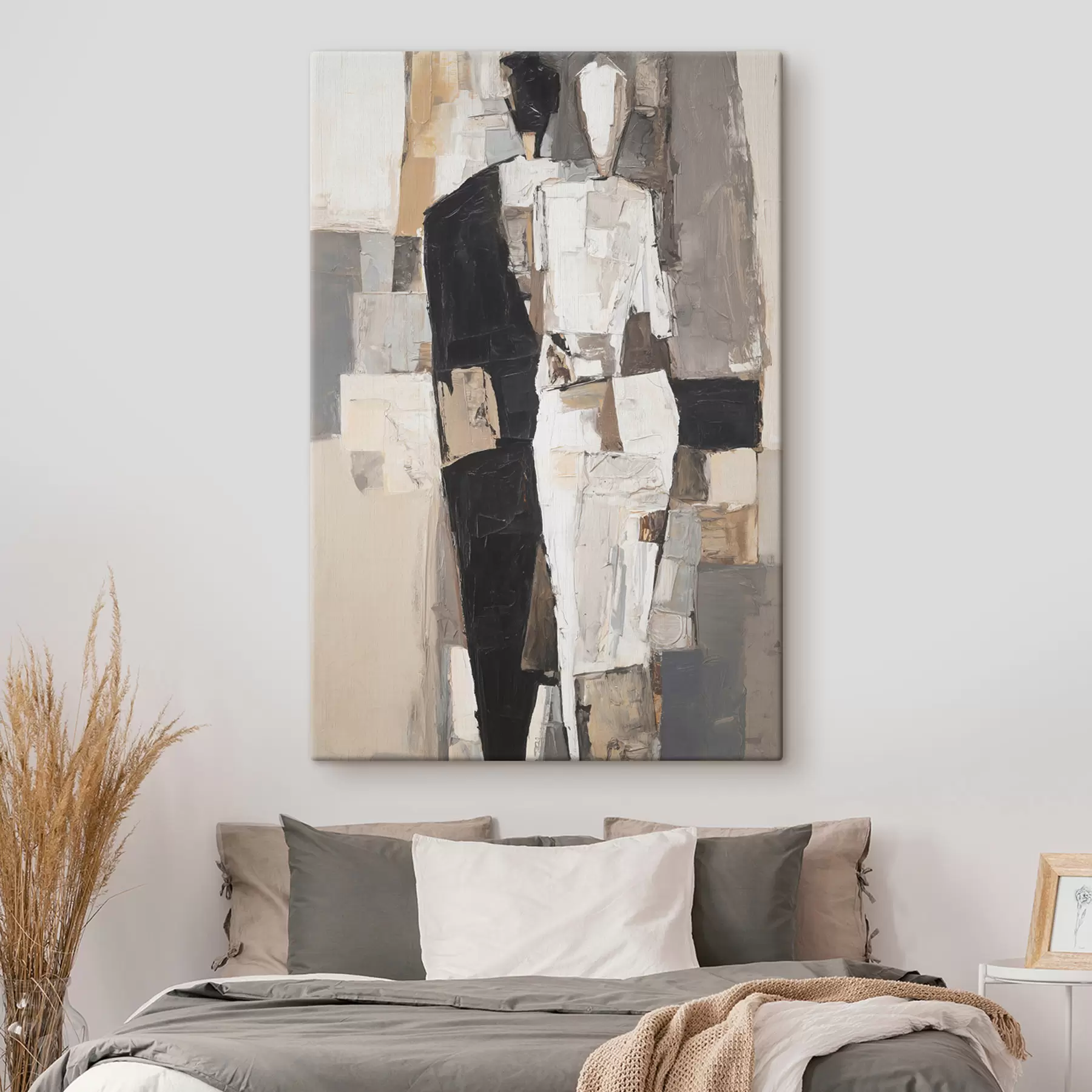 Wandbilder Abstrakte Silhouetten eines Paares s48925