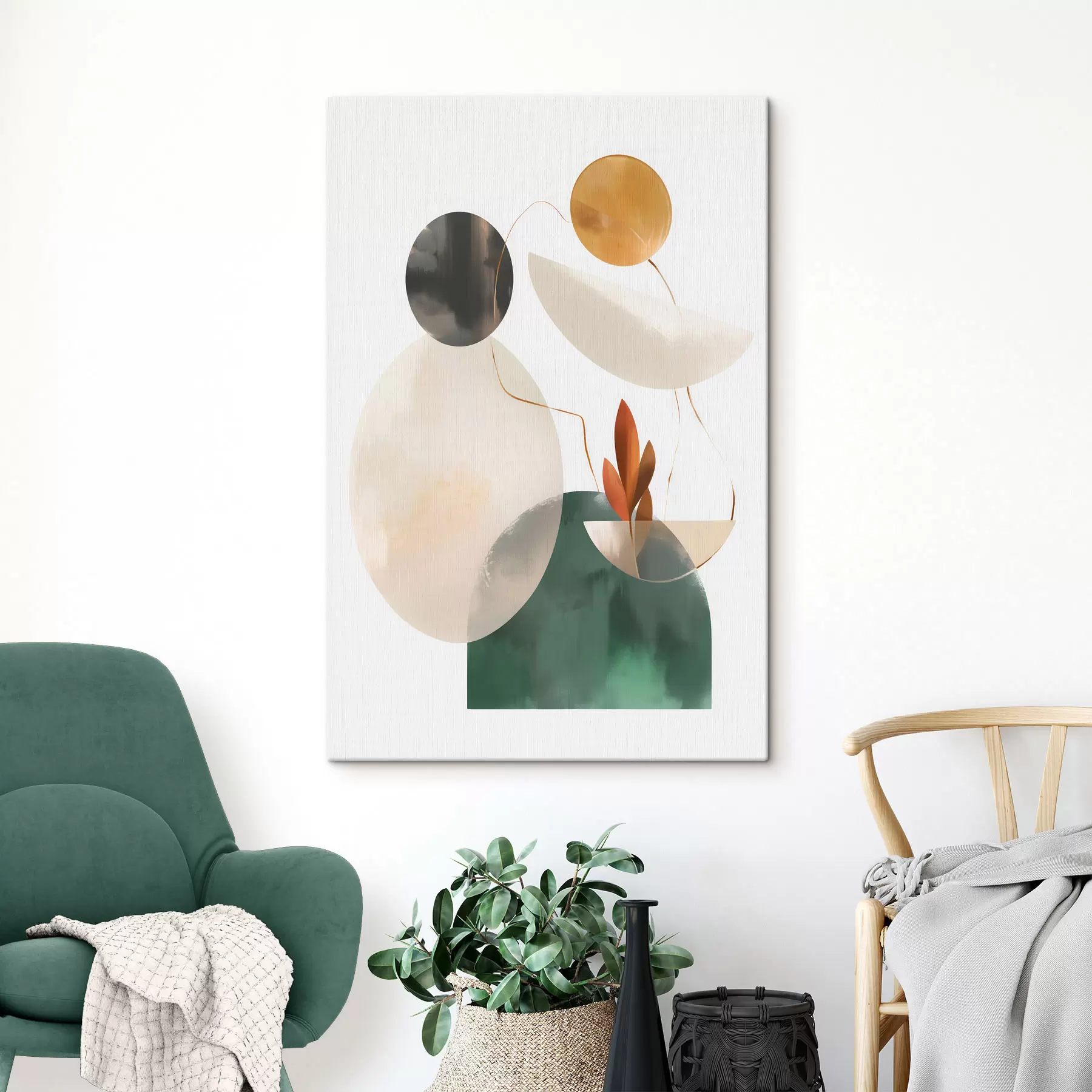 Wandbilder Eine Abstraktion mit geometrischen Formen s48963