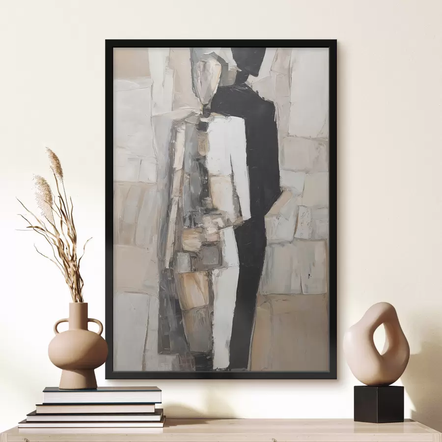 Fototapete Abstrakte Silhouetten eines Paares f48924