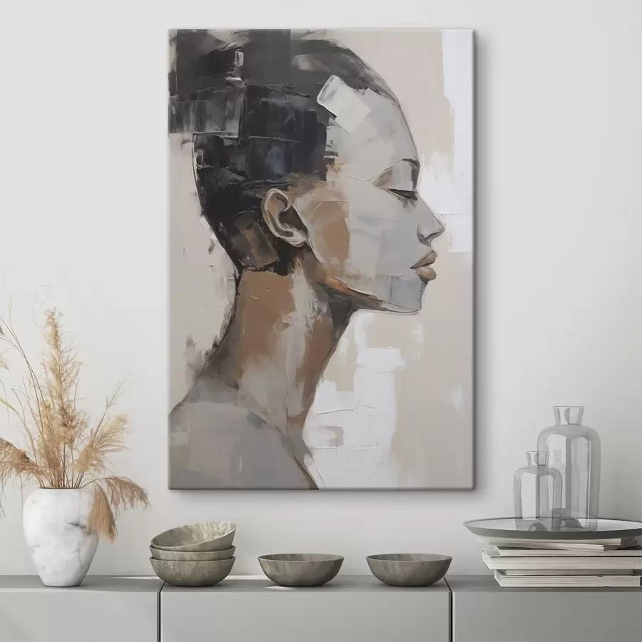 Wandbilder Porträt einer Frau, gemalt im Stil eines Gemäldes s48975