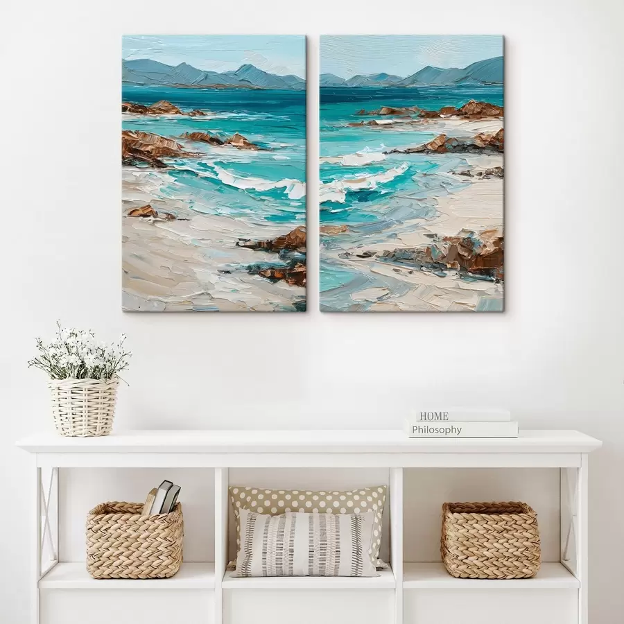 Wandbilder Meereslandschaft mit Klippen m30432