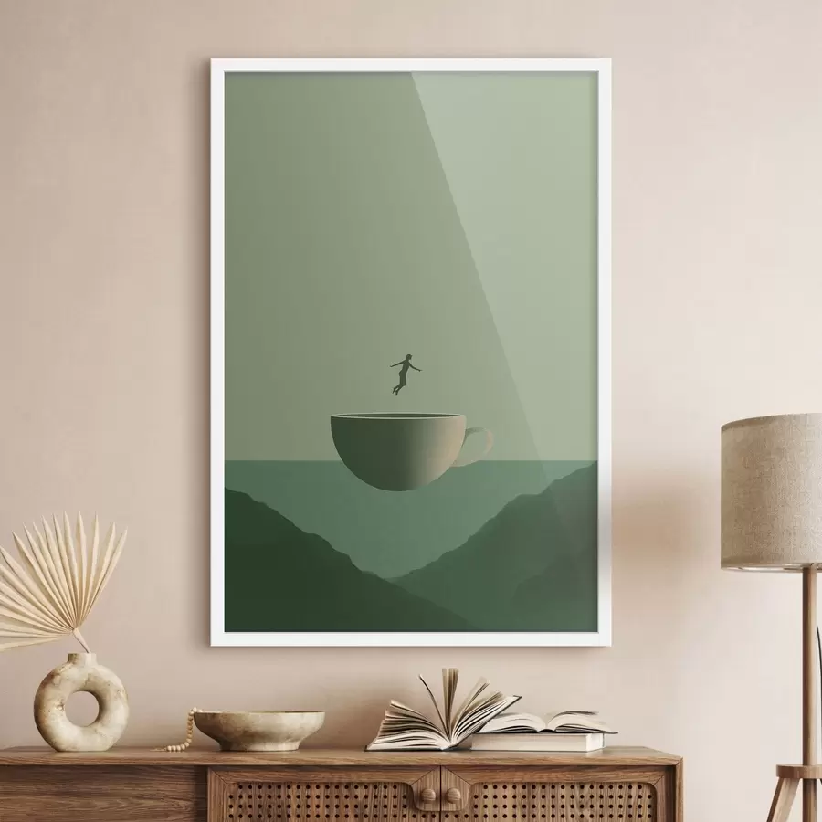 Fototapete Ein Pokal über den Bergen f49028