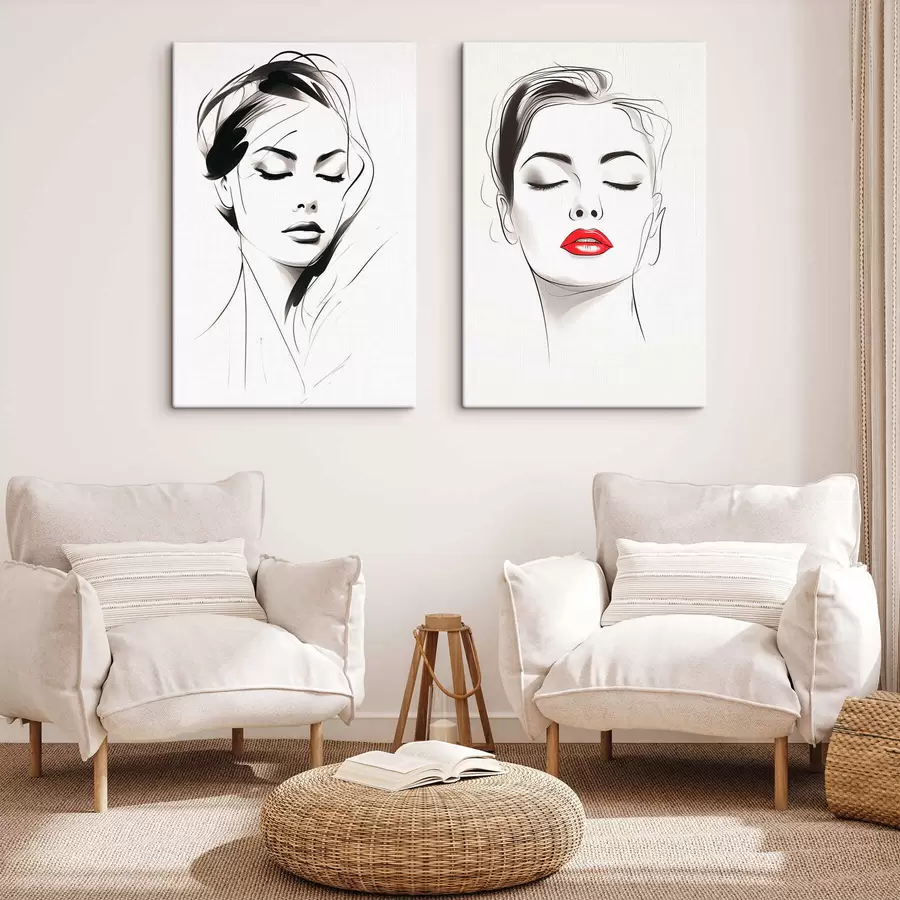 Wandbilder Linienporträt m30422