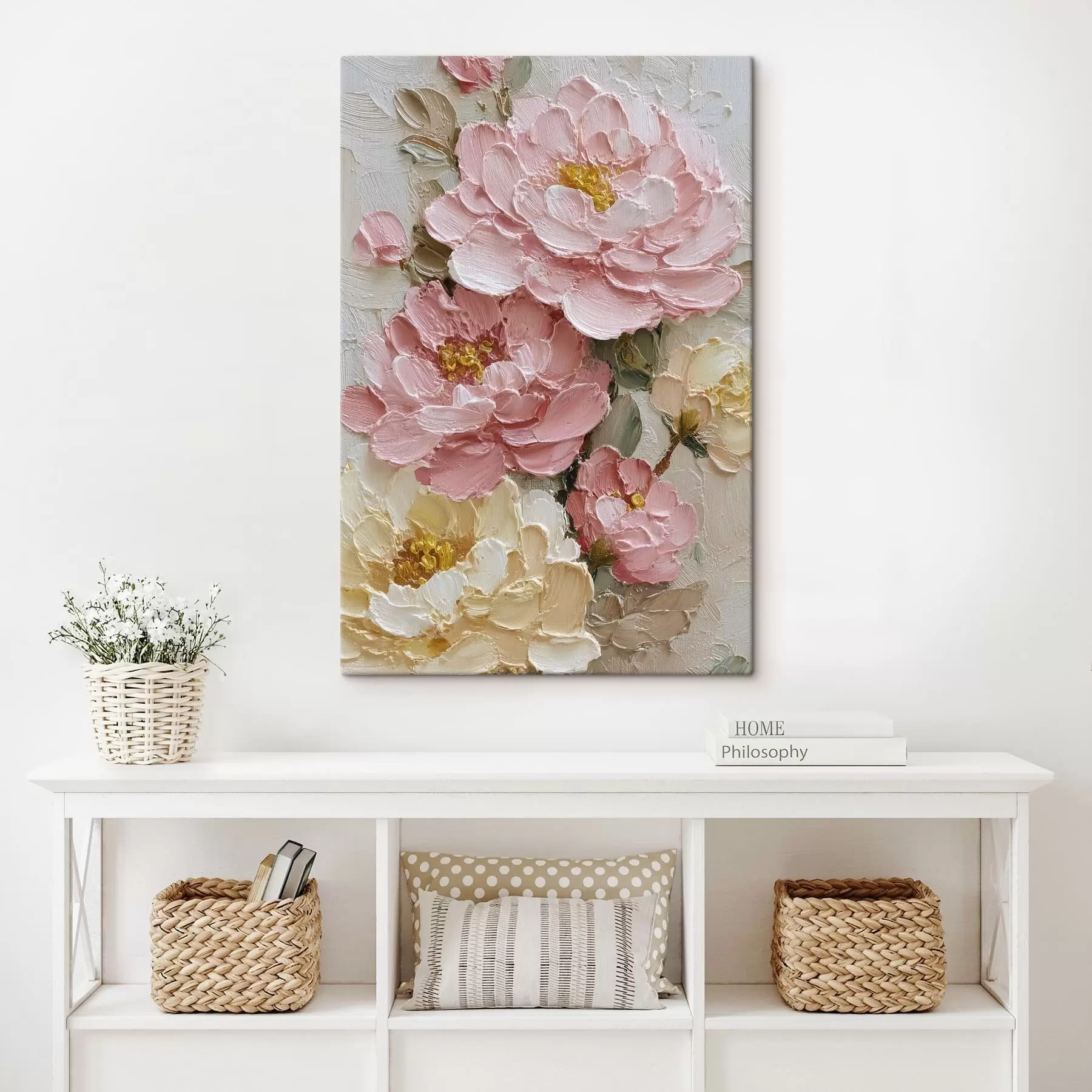 Wandbilder Pfingstrosen-Blumenarrangement s49013