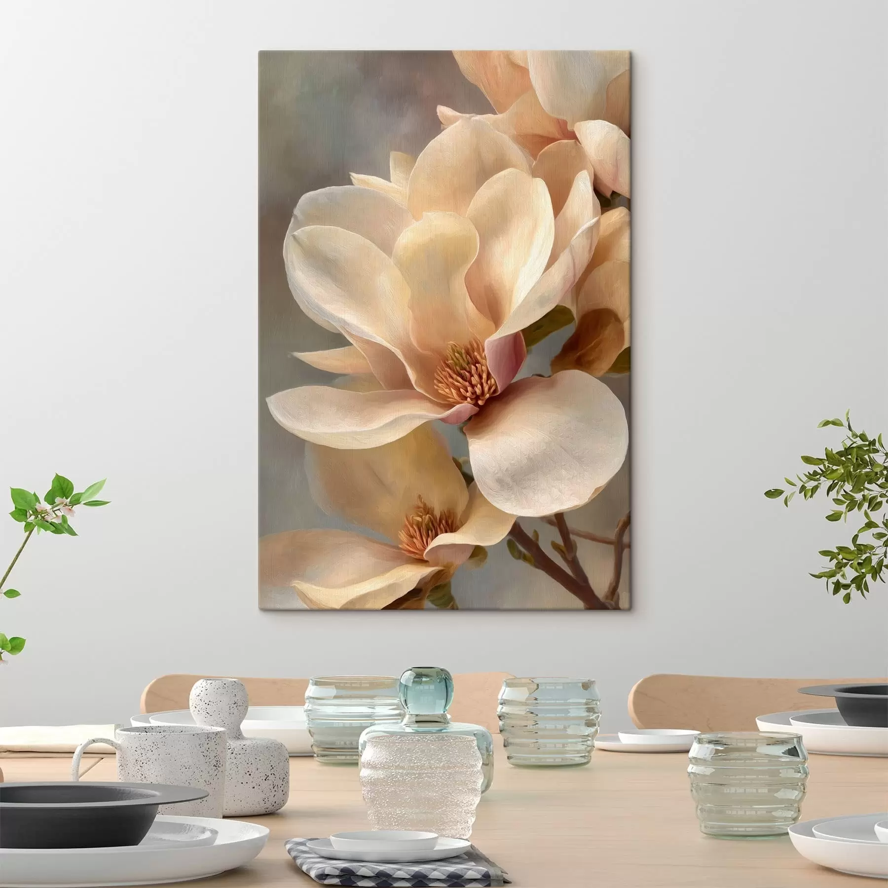 Wandbilder Nahaufnahme einer Magnolienblüte s49016