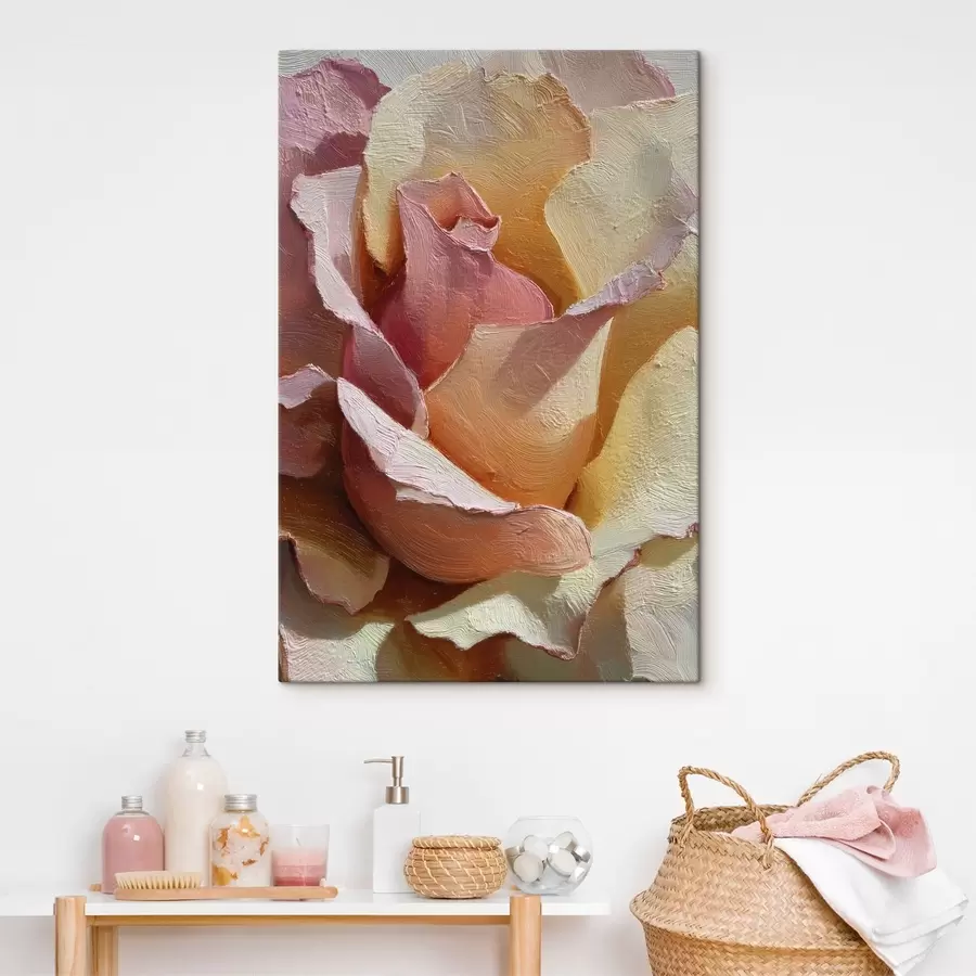 Wandbilder Gemalte Blumenstruktur s49032