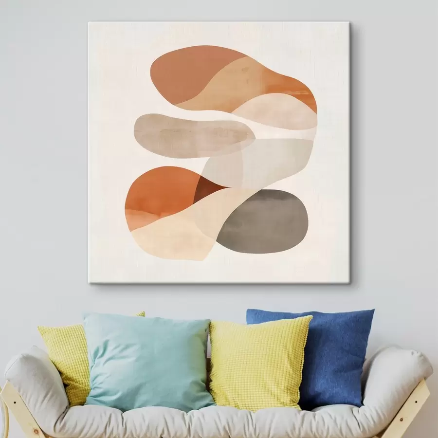 Wandbilder Eine Harmonie aus durchscheinenden Blütenblättern und weichen Formen im minimalistischen Stil s48864