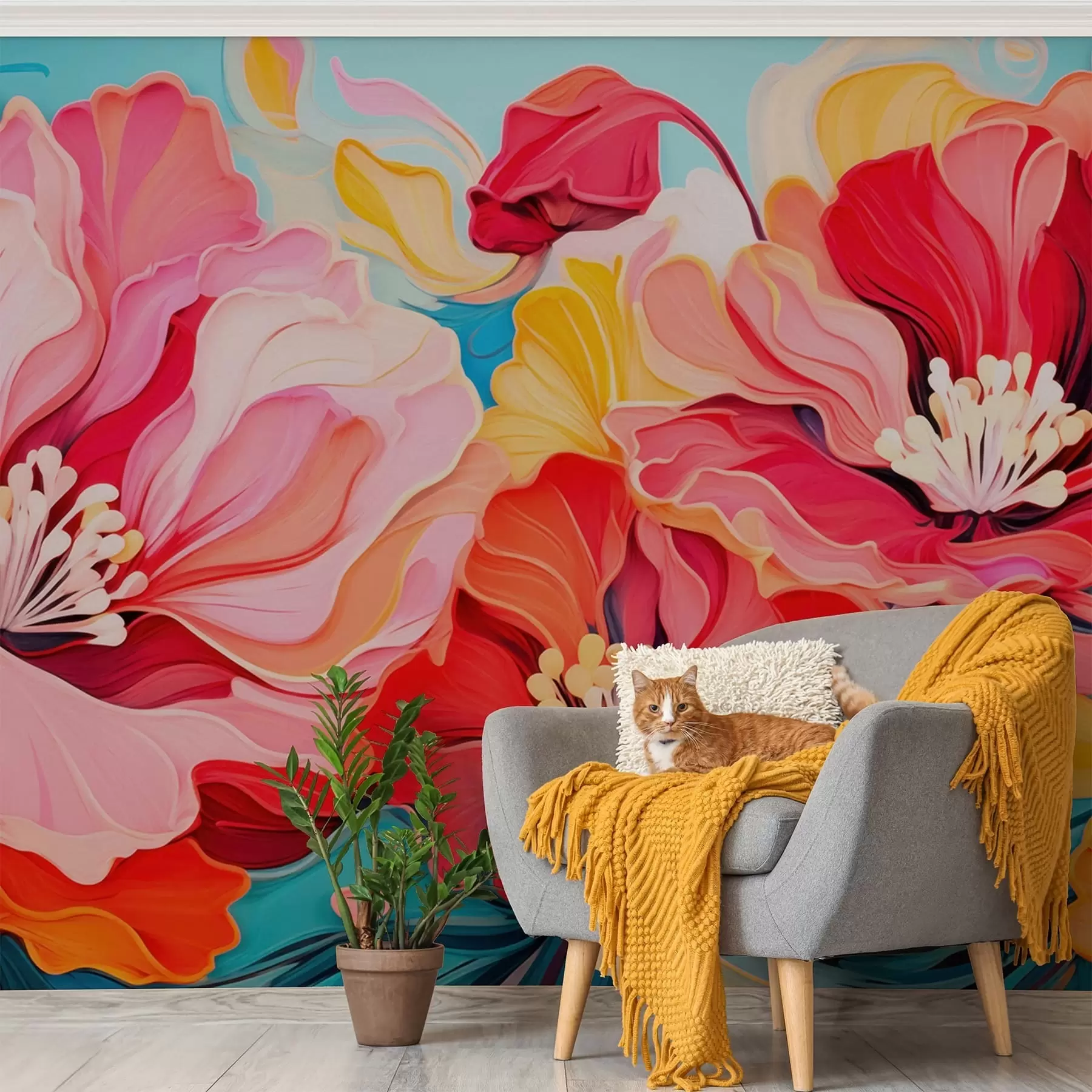 Fototapete Fantasieblumen w05574