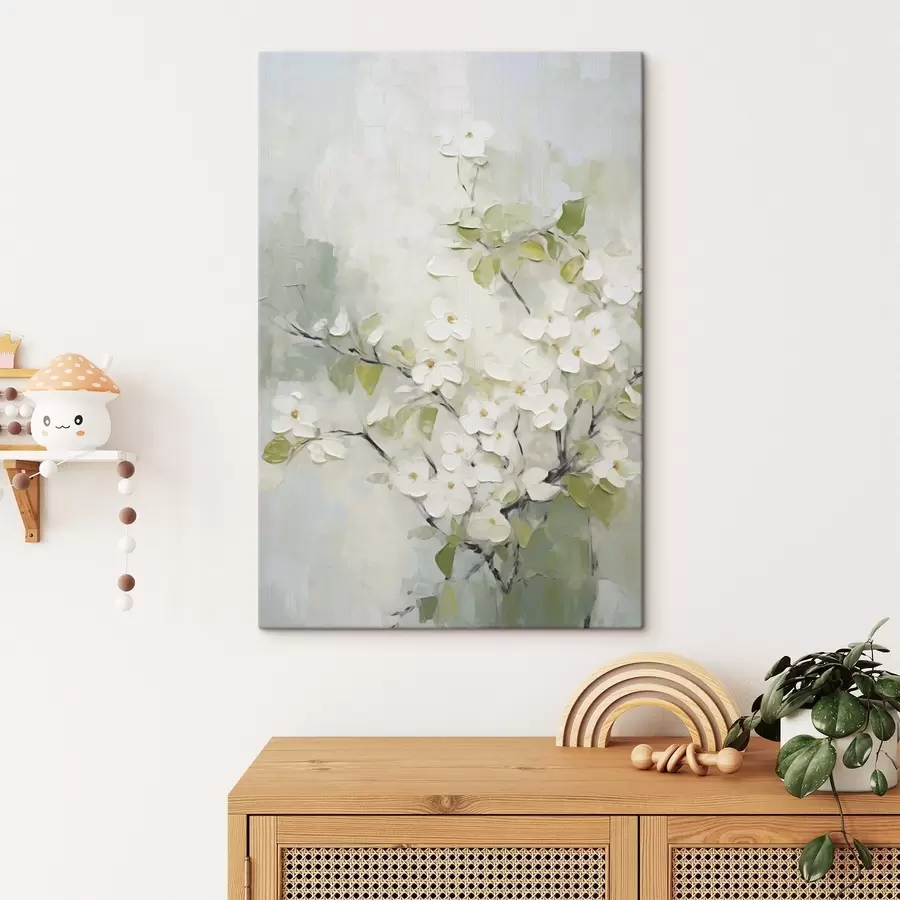 Wandbilder Abstrakte Blumenimitation einer Malerei s49048