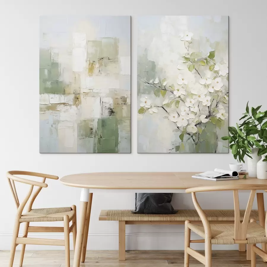 Wandbilder Abstrakte Blumenimitation einer Malerei m30437