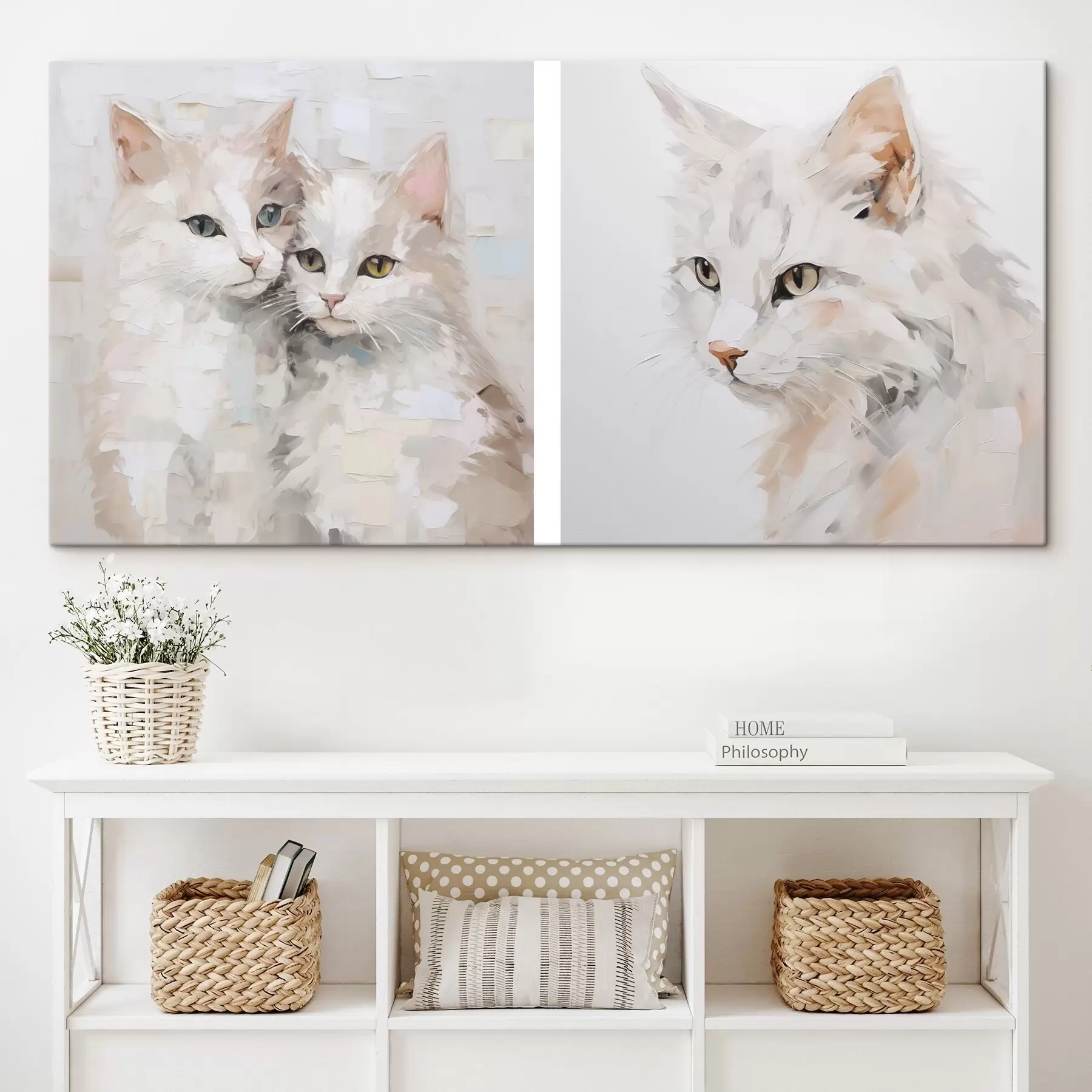 Wandbilder Katzen-Imitationsmalerei m30443
