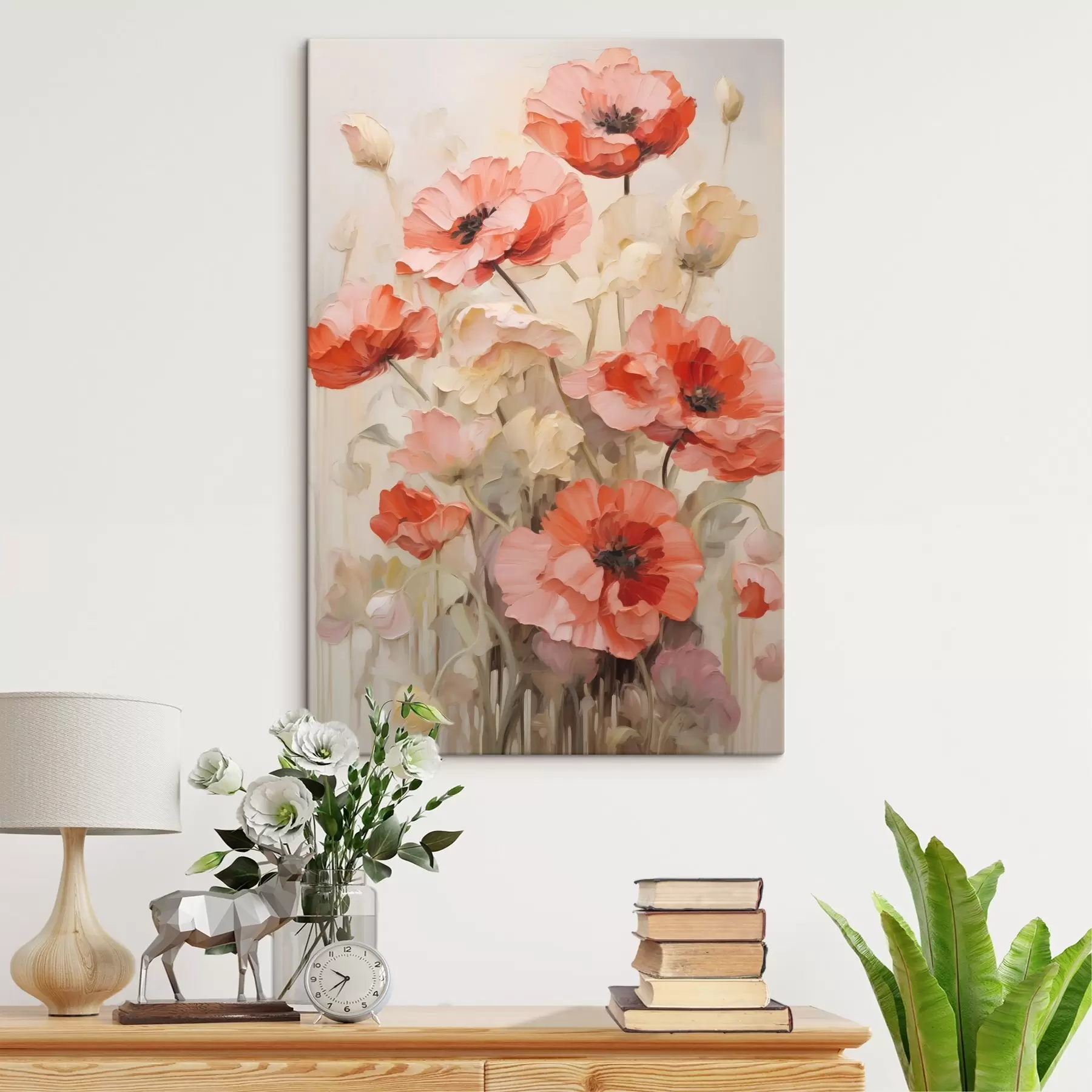 Wandbilder Mohnblumen-Imitat-Gemälde s49066