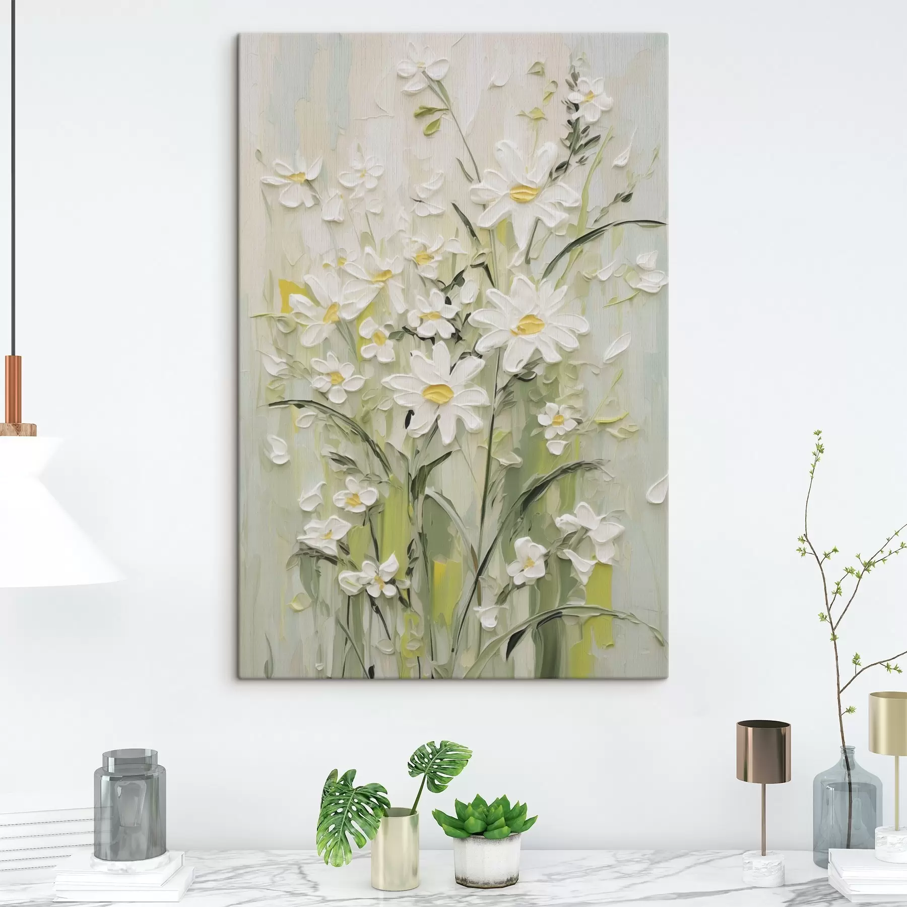 Wandbilder Gänseblümchen Nachahmung Malerei s49068