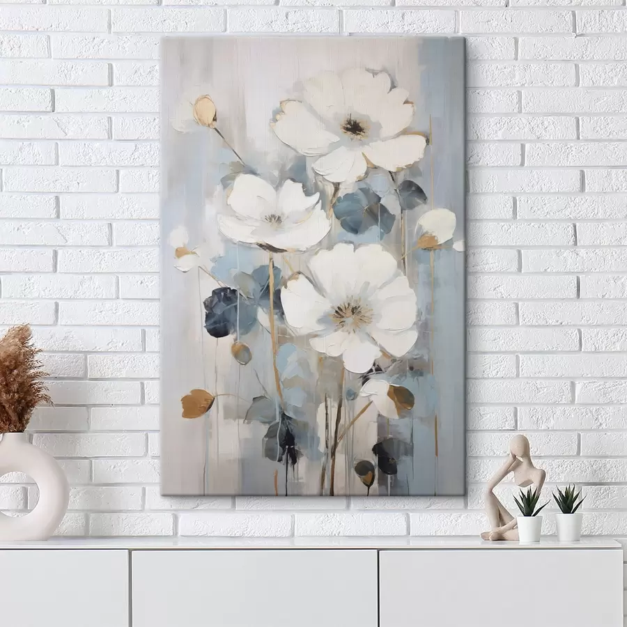 Wandbilder Abstrakte Blumenimitation einer Malerei s49074
