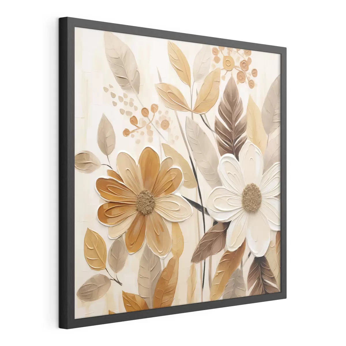 Poster Stilisierte Blumen, gemalt im Stil eines Gemäldes f49072