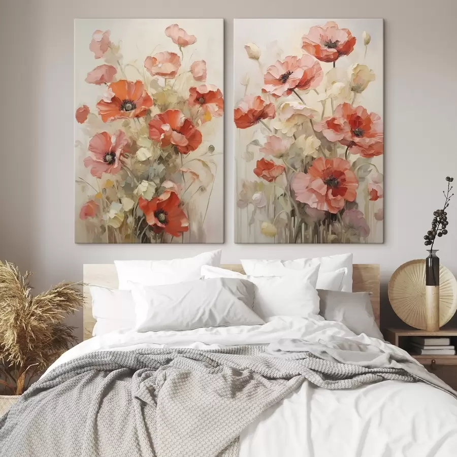 Wandbilder Mohnblumen-Imitat-Gemälde m30446