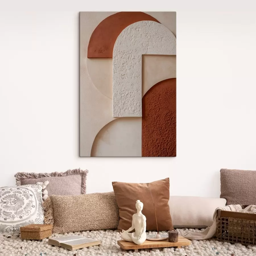 Wandbilder Abstrakte geometrische Formen mit Struktur s49212