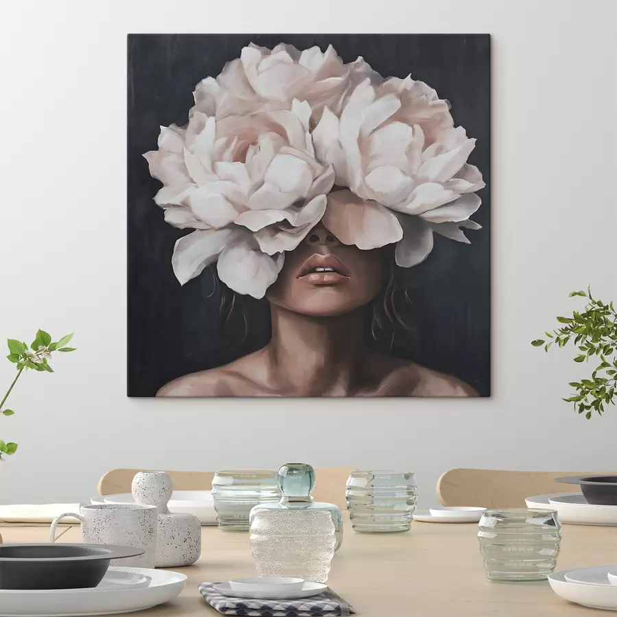 Wandbilder Mädchen mit Blumen s49260