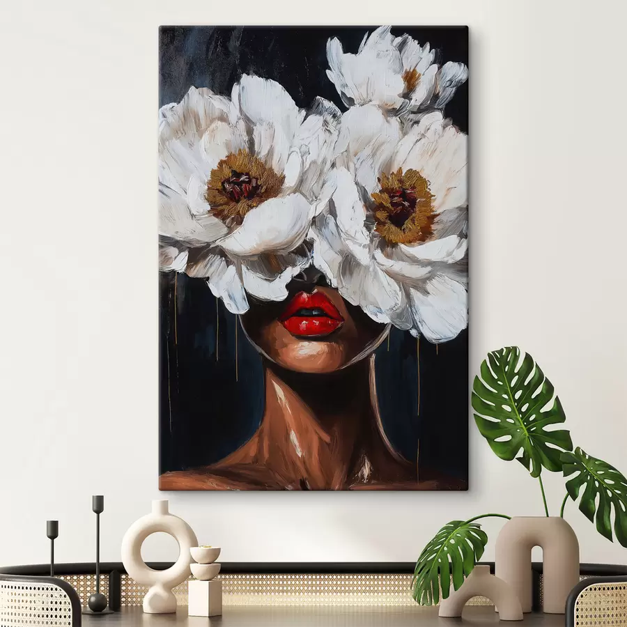 Wandbilder Mädchen mit Blumen s49269
