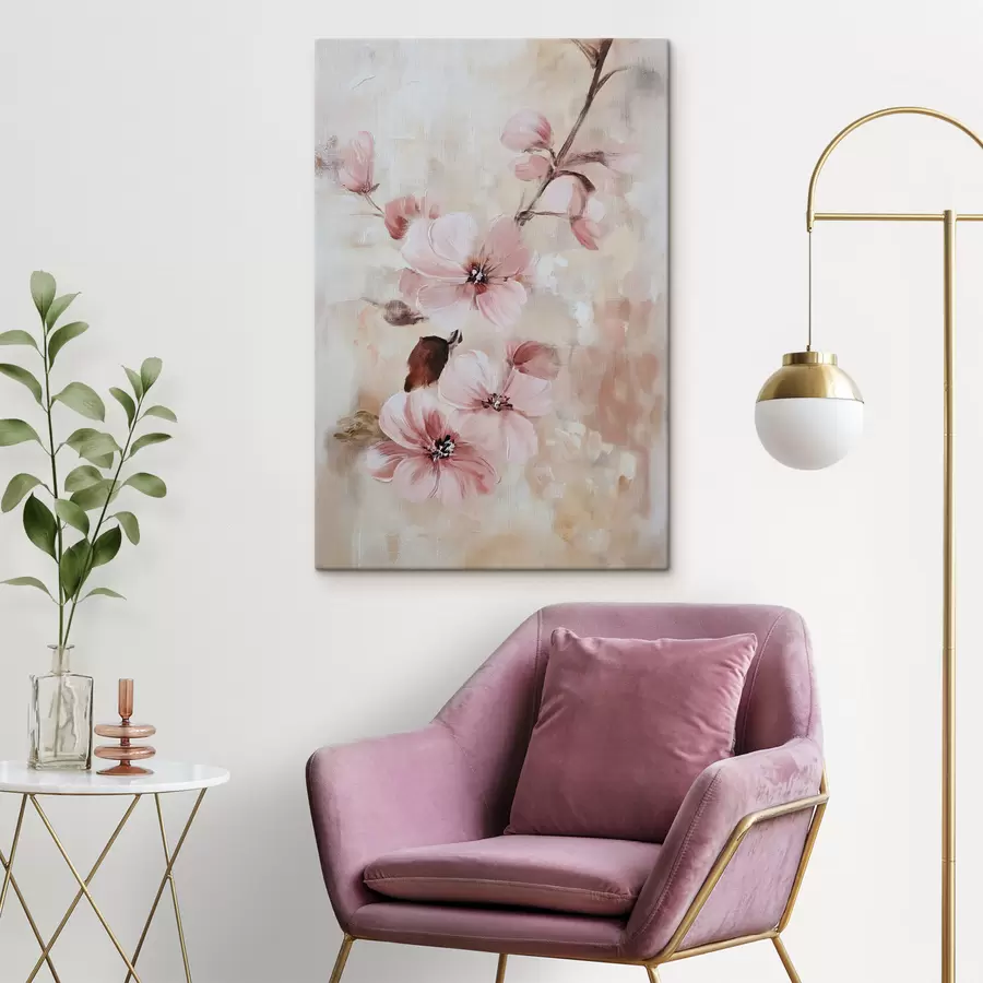 Wandbilder Zweig mit Blumen s49277