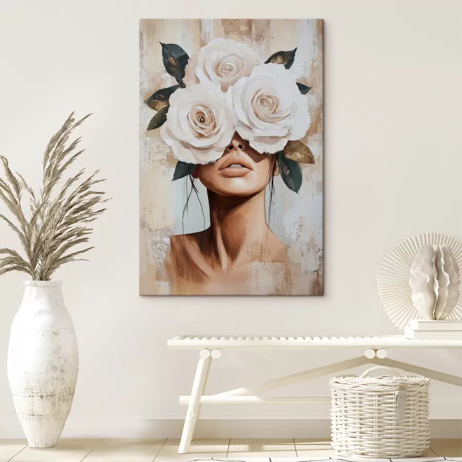 Wandbilder Mädchen mit Blumen s49288