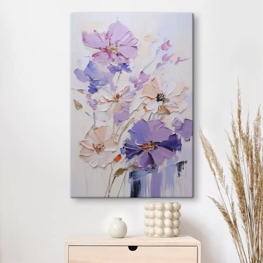 Wandbilder Leuchtende Blumen, nach einem Gemälde s49135