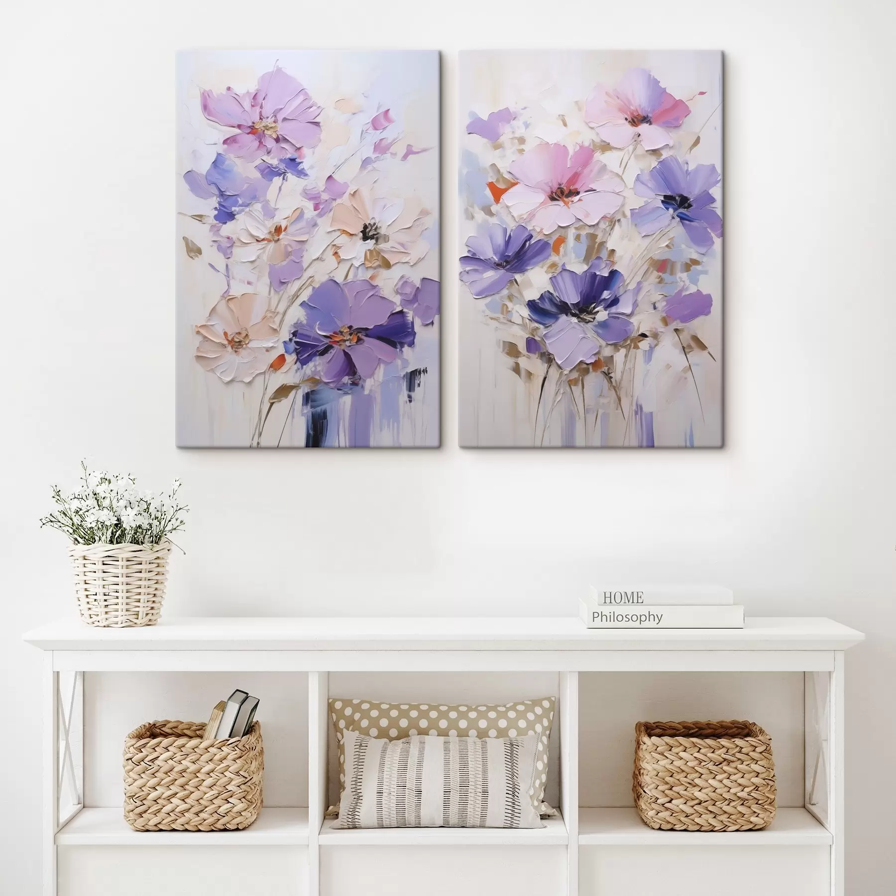Wandbilder Leuchtende Blumen, nach einem Gemälde m30518