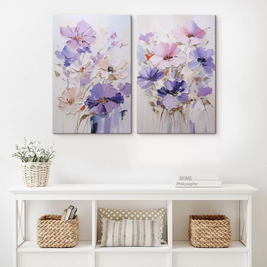 Wandbilder Leuchtende Blumen, nach einem Gemälde m30518