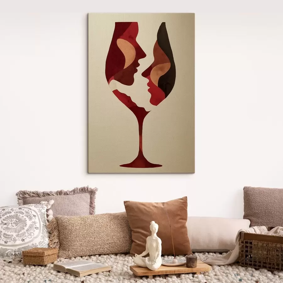 Wandbilder Gesichter im Wein s49322