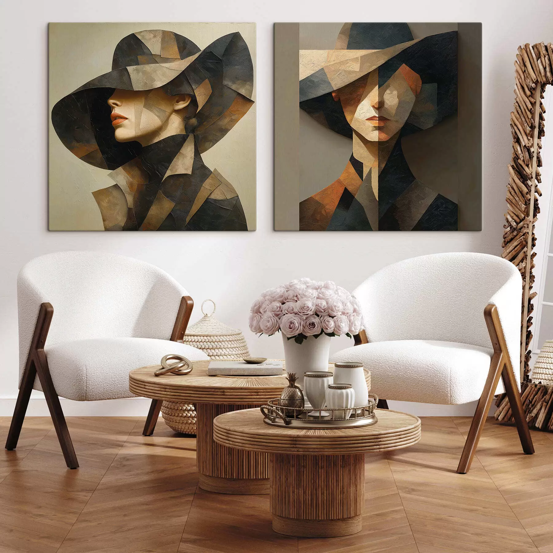 Wandbilder Kubistische Mode-Muse m30505