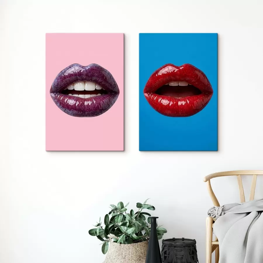 Wandbilder Farbenfrohe Lippen m30514