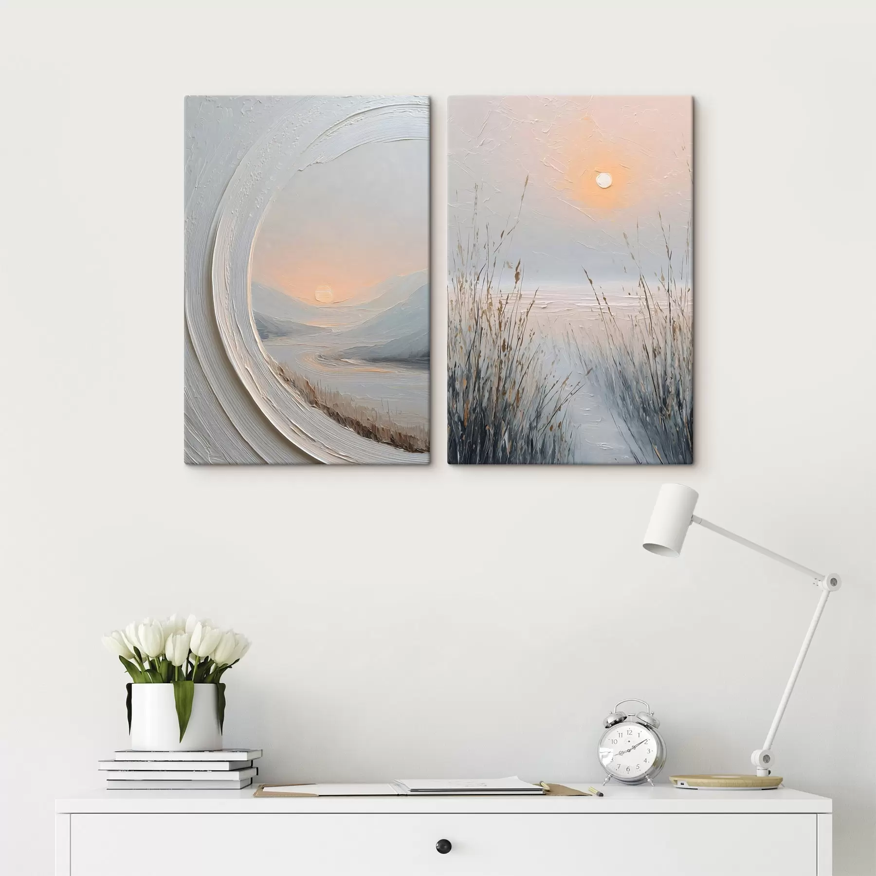 Wandbilder Ein paar neblige Sonnenuntergänge m30536