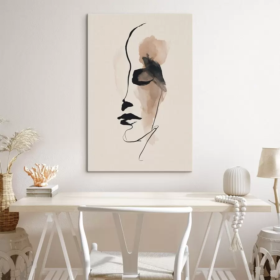 Wandbilder Ein minimalistisches, abstraktes Gesicht s49347